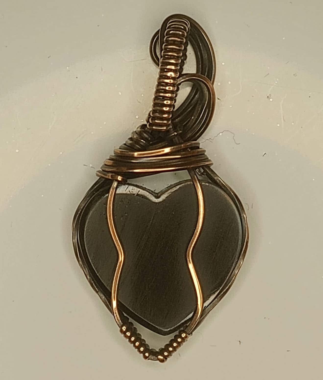 Aurora Opal Pendant | Copper - Wire Wrapped Handmade Jewelry | Boho | 24 inch copper plated chain included