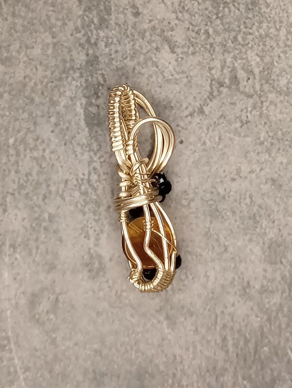 Tigers Eye Pendant | Sterling Silver- Wire Wrapped Handmade Jewelry | Natural Crystal | Boho