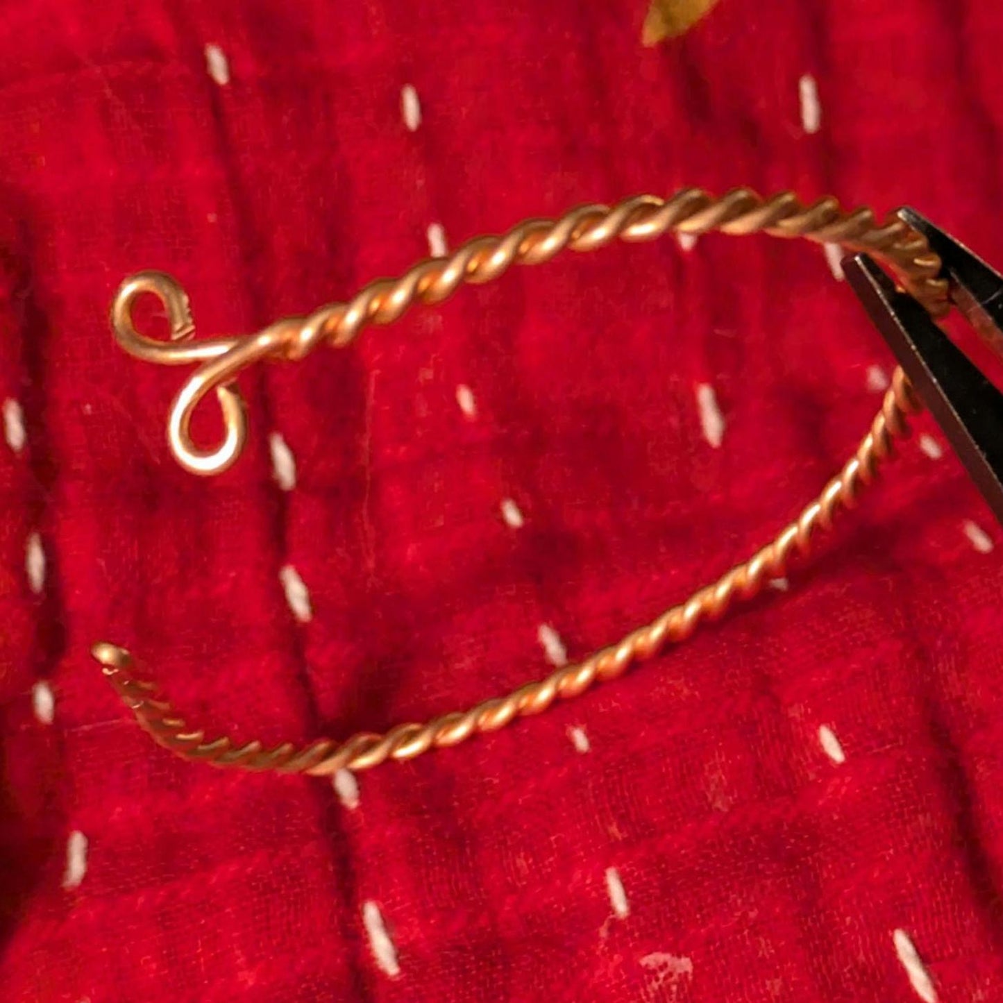 Twisted Copper Cuff Bracelet | Pure Copper | Minimalistic | Handmade