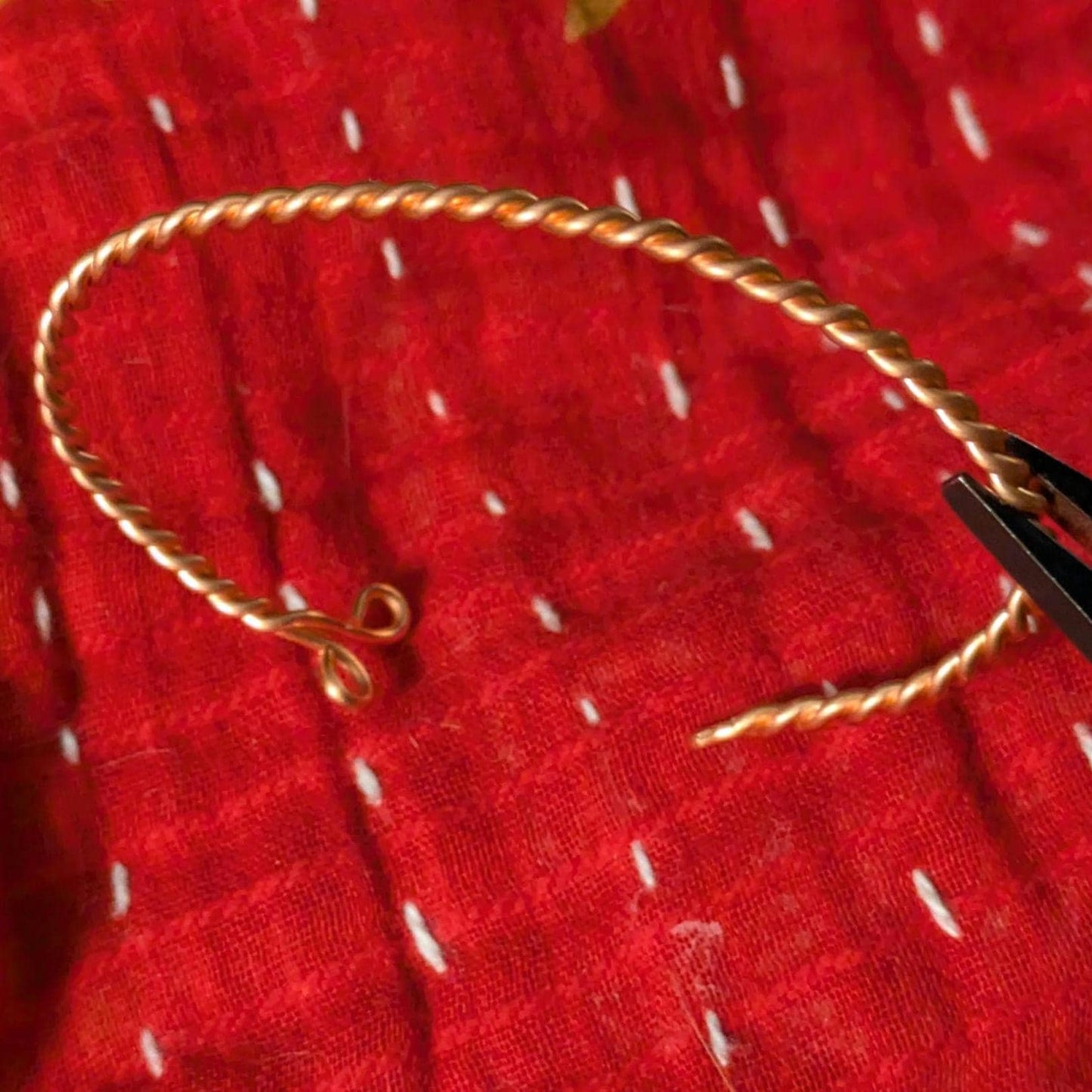 Twisted Copper Cuff Bracelet | Pure Copper | Minimalistic | Handmade