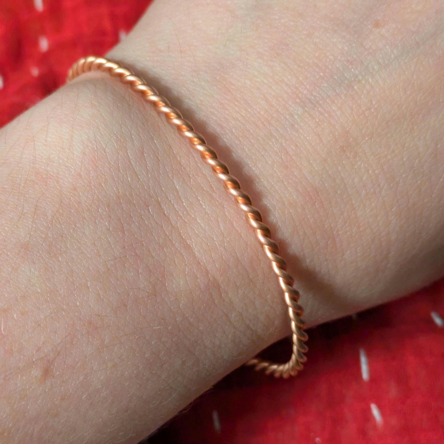 Twisted Copper Cuff Bracelet | Pure Copper | Minimalistic | Handmade