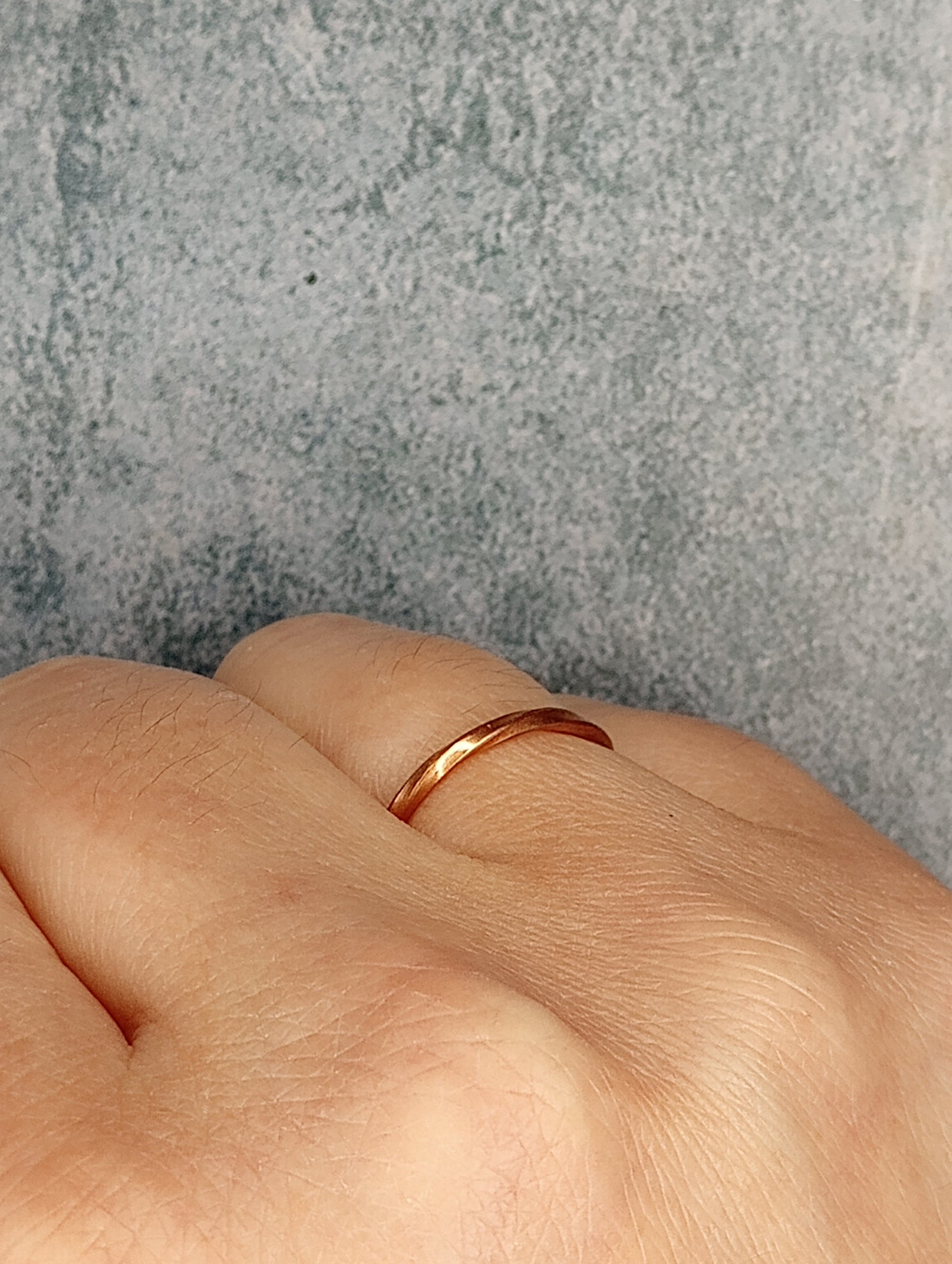 Single Twist Copper Ring | Minimalist | Handmade Jewelry