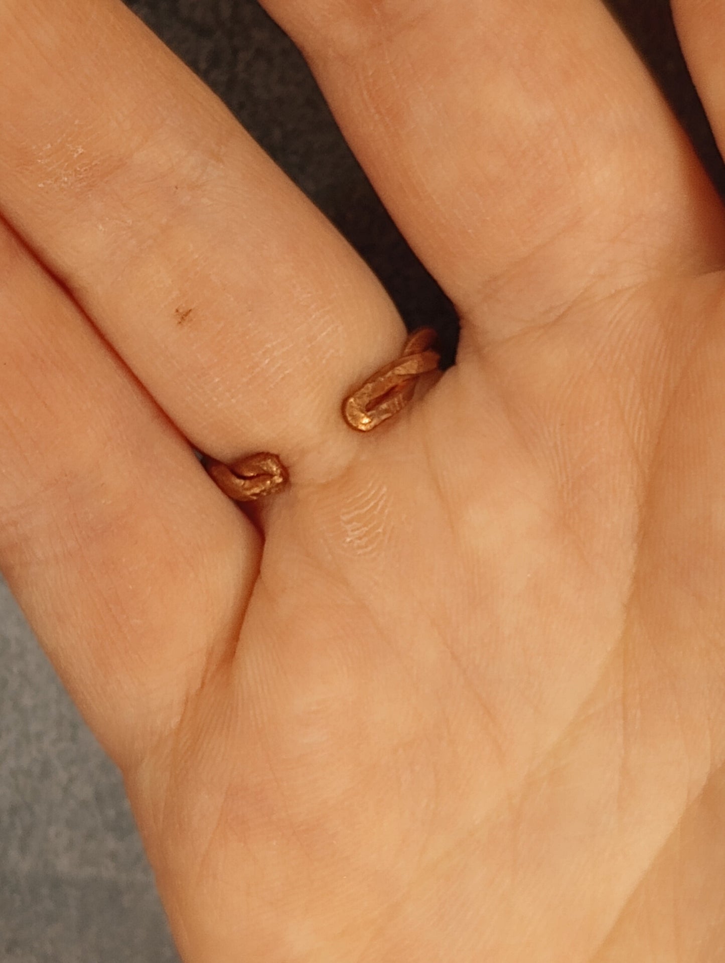 Hammered Copper Twist Ring | Minimalist | Handmade Jewelry