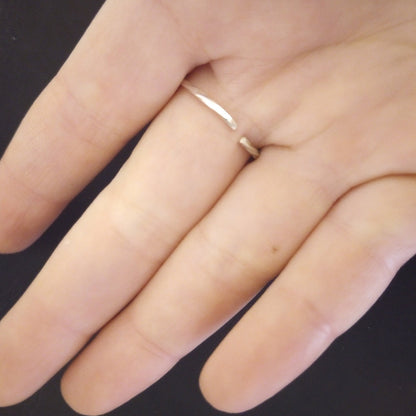 Sterling Silver Single Twist Ring | Minimalist | Handmade Jewelry