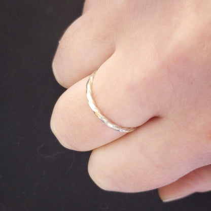 Sterling Silver Single Twist Ring | Minimalist | Handmade Jewelry